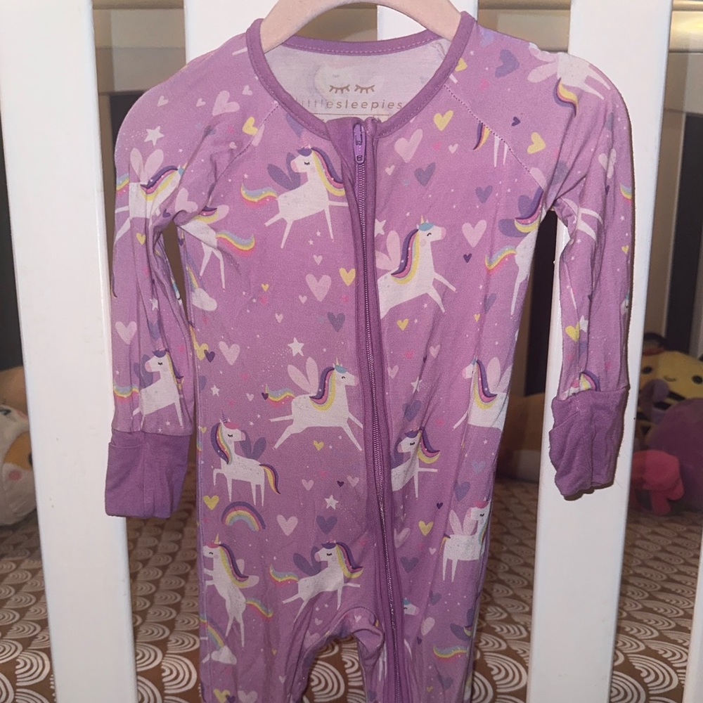 Little Sleepies Purple Unicorn Zippy